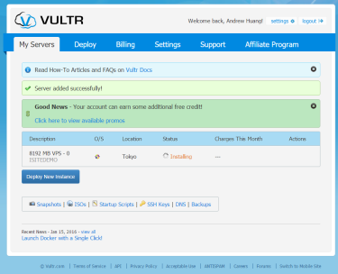 VULTR-INSTALLING